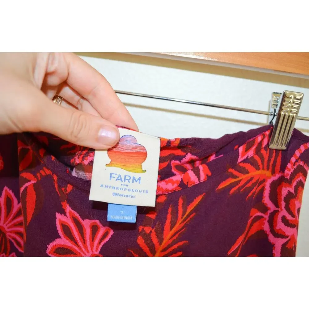 Farm Rio Anthropologie Slip Midi Skirt Size Small - Picture 5 of 8